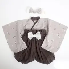 ベビー袴　ハンドメイド　女の子　80サイズ　お食い初め　100日祝い　初節句