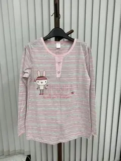 【新品】タグ付き　ウサギデザイン 長袖カットソー ピンクL