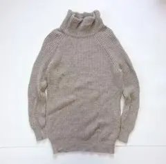 セオリーリュクス✨カシミヤ ワッフル ニット セーター ハイネック 38 グレー