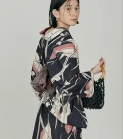LARUTA 2way ワンピース浴衣 綿麻
