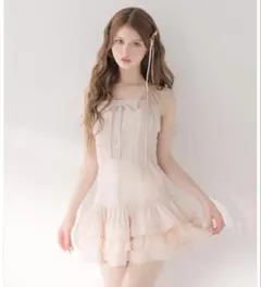 ミシェルマカロン バイカラーティアードロングワンピ | Mercari