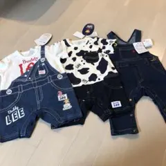 3つセット　Leeとpolo 60cm〜70cm ロンパース　サロペットのサムネイル