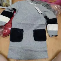 新品　noel aime BeBe 120 グレー ワンピース