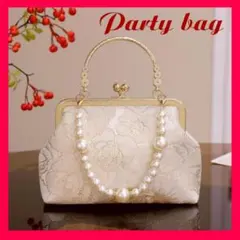 クラッチバッグ ローズ柄 上品 披露宴 二次会 アイボリー ショルダー