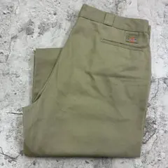 Dickies　ワークパンツ　W39 L31　カーキ　古着　ストレートのサムネイル
