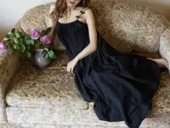 ROSYLUCE cotton ribbon camisole dress