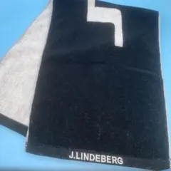 J.LINDEBERG ロゴ入りタオル ブラック、ホワイト