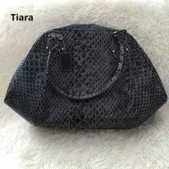 Tiara パイソン柄 トートバッグ 立体感 パイソン調 型押しのサムネイル