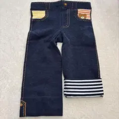 ベビー用レギンス ネイビー カラフルポケット