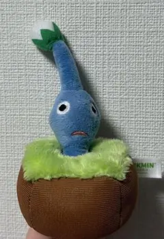 ピクミン ぬいぐるみ 青色 約10cm ボールチェーン付き