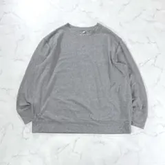 ユニクロ　ソフトニットフリースクルーネックT XL グレー　カジュアル　ゆったり