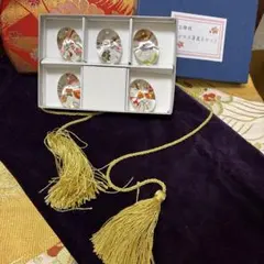 新品未使用 お雛様ガラスの箸置き5個セット