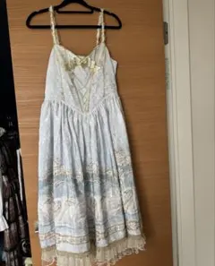 ワンピース　スワン柄　試着のみ　Mサイズ