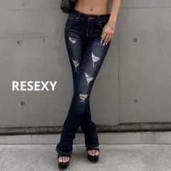 RESEXY リゼクシー デニムパンツ ダメージ加工 Sサイズ　ストレッチ