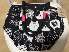 D.KELLY 猫柄 ニットトートバッグ