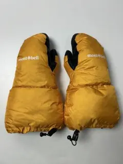 mont-bell イエロー　ダウンミトングローブ　ウィンドストッパー　M