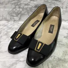 BALLY バリー エナメルパンプス ロゴプレート ブラック4E
