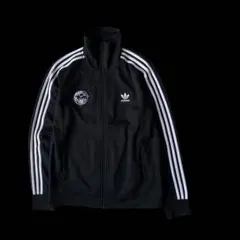 13380 アディダス ヨーロッパTT 刺繍ロゴ トラックジャケット 黒色