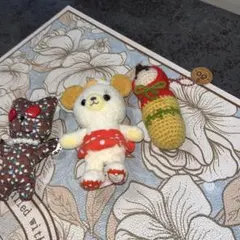 あみぐるみセット（クマ、猫、その他）