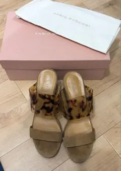 FABIO RUSCONI レオパード柄サンダル　37