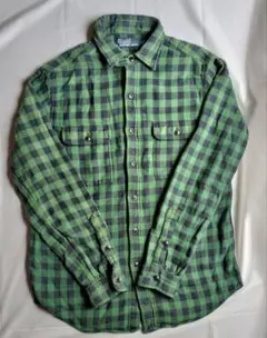 ラルフローレンPOLObyRalphlauren厚手チェックネルシャツ緑
