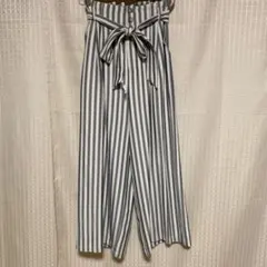 【EVERY.VERY】NICE CLAUP ストライプ ワイドパンツ