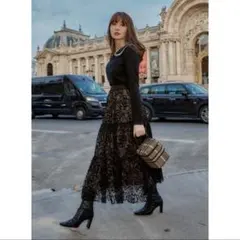 【新品タグ付き】rosa lace tiered skirt herlipto