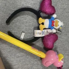 ドナルドダック ヘアバンドとペンセット