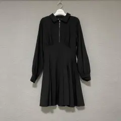 美品 ZARA ザラ ジッパー付きワンピース Sサイズ ブラック