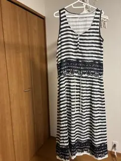 h.b インド綿ノースリーブ ワンピース