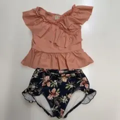 プティマインフリル付きセパレート水着130センチ