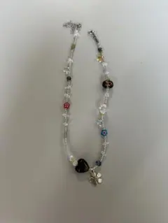 BARELY BLUE ストリートライク ビーズ チェーン ネックレス