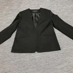 COMME CA ISM ノーカラージャケット　黒　美品