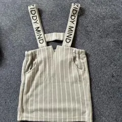 ZIDDY サスペンダー付きスカート ストライプ