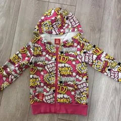 BABYDOLL ベビードール パーカー 総柄 ピンク イエロー 100cm