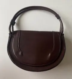 ZARA キャンバスステッチ クロスボディバッグ バーガンディ ザラ 2way