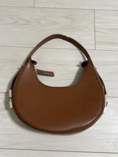 ブラウン ハンドバッグ 合成皮革