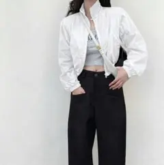 ショート丈ブルゾン ジャンパー 黒 韓国風 軽量 ライトアウター 春秋 お手軽