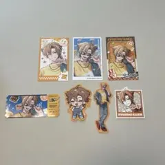 伏見ガク全種セット 【三ミ一体‼︎‼︎‼︎】チェキ風カード&ステッカー
