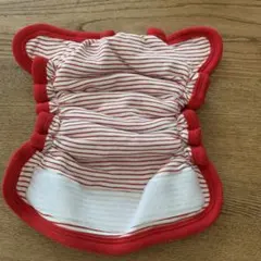 Sckoon布おむつ　ボーダー赤　新生児用