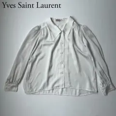 良品　Yves Saint Laurent イヴサンローラン　シャツ　光沢感　M