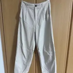 GU コーデュロイ ワイドパンツ アイボリー M