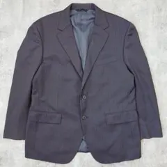 【古着】テーラードジャケット 2ボタン ストライプ フォーマル ビジネス