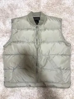 【80s黒タグ】エディーバウアー グースダウンベスト L オリーブ ヴィンテージ