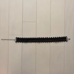 お花モチーフ　レース風　黒チョーカー ❤️