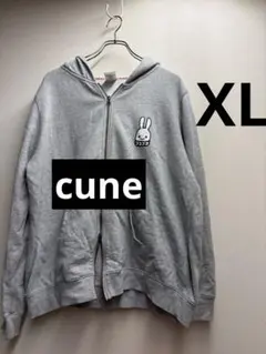 t*6様 cune キューン　 大人気のウサギロゴモデルダブルジップ ブラックロのサムネイル