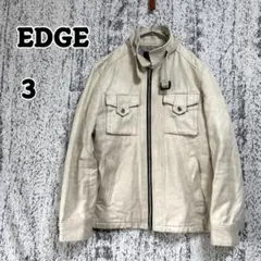 【EDGE RUPERT】アイボリー ライダースジャケット L a4493