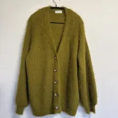 Alma Design オリーブグリーン カーディガン M