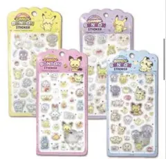 海外正規品　ポケモン　ポケピース　3D立体シール クリスタルシール