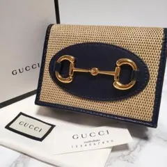 GUCCI ホースビット 日本限定 621887 二つ折り財布 キャンバス